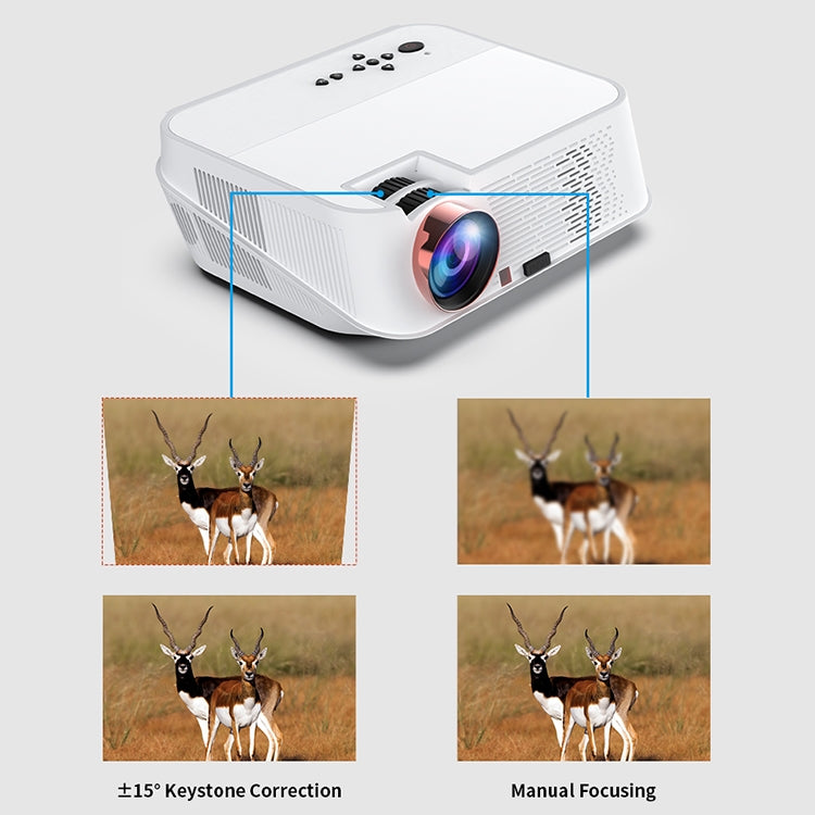 VS626 Android 3500ANSI Lumens 1080*720 Resolution LED+LCD Technology Smart Projector, Support AV / HDMI / SD Card / USB / VGA (Black) - free shipping - PMC TechLife - Order now!
