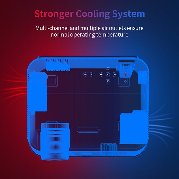 VS626 Android 3500ANSI Lumens 1080*720 Resolution LED+LCD Technology Smart Projector, Support AV / HDMI / SD Card / USB / VGA (Gold) - LED Projector by PMC TechLife | Online Shopping South Africa | PMC TechLife | Buy Now Pay Later Mobicred