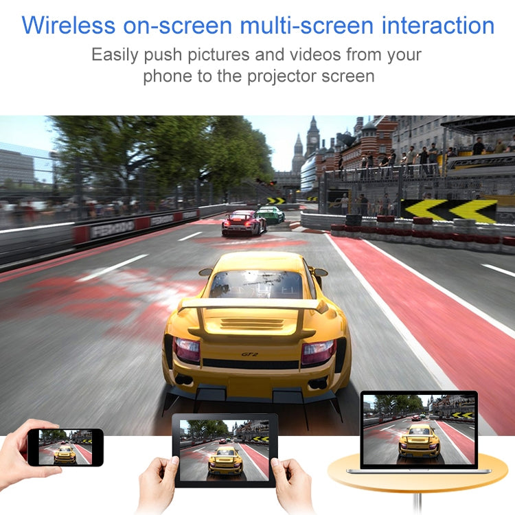 VS626 Android 3500ANSI Lumens 1080*720 Resolution LED+LCD Technology Smart Projector, Support AV / HDMI / SD Card / USB / VGA (Gold) - LED Projector by PMC TechLife | Online Shopping South Africa | PMC TechLife | Buy Now Pay Later Mobicred