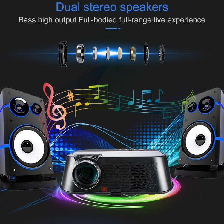 VS626 Android 3500ANSI Lumens 1080*720 Resolution LED+LCD Technology Smart Projector, Support AV / HDMI / SD Card / USB / VGA (White) - LED Projector by PMC TechLife | Online Shopping South Africa | PMC TechLife | Buy Now Pay Later Mobicred