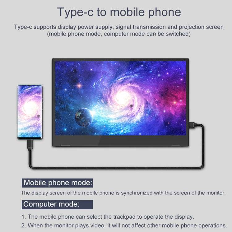 M8 14inch 1080P Ultra-thin HD Portable Narrow-edge Display - LED Projector by PMC TechLife | Online Shopping South Africa | PMC TechLife | Buy Now Pay Later Mobicred