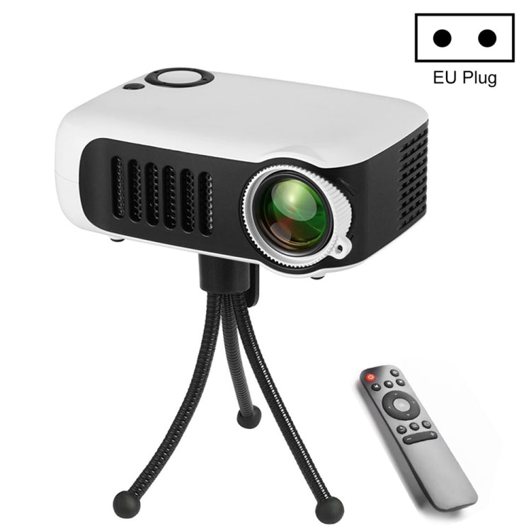 A2000 Portable Projector 800 Lumen LCD Home Theater Video Projector, Support 1080P, EU Plug (White) - LED Projector by PMC TechLife | Online Shopping South Africa | PMC TechLife | Buy Now Pay Later Mobicred