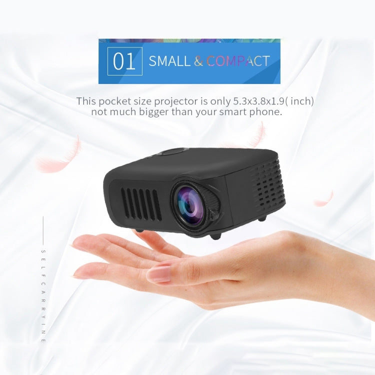 A2000 Portable Projector 800 Lumen LCD Home Theater Video Projector, Support 1080P, AU Plug (Yellow) - LED Projector by PMC TechLife | Online Shopping South Africa | PMC TechLife | Buy Now Pay Later Mobicred