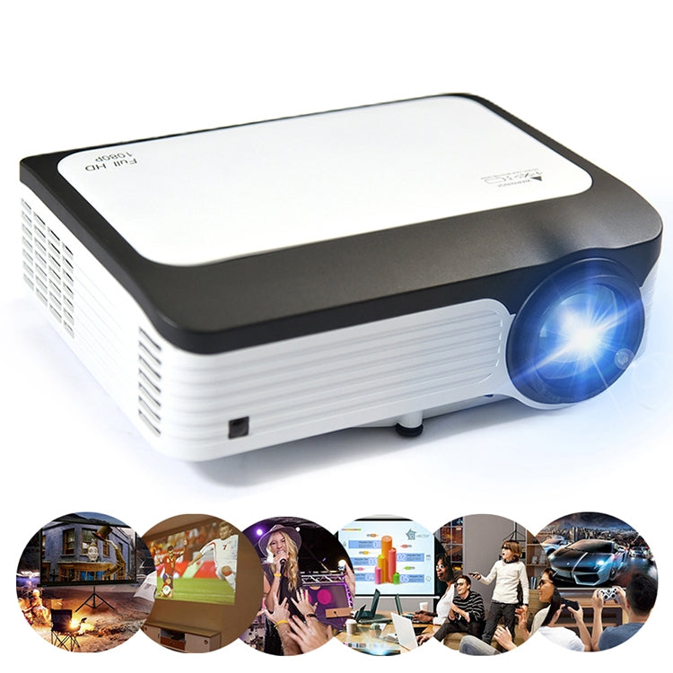 Wejoy L6 5 inch 200 ANSI Lumen 1920 x 1080P Android 6.0 HD Bluetooth 4.0 WiFi HD Smart Projector, Support AV / VGA / HDMI / 2 x USB / RJ45, 1G+8G - LED Projector by WEJOY | Online Shopping South Africa | PMc TechLife | Buy Now Pay Later Mobicred