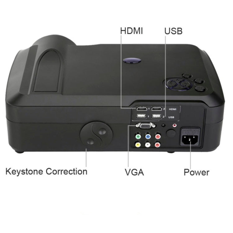 Wejoy L3 300ANSI Lumens 5.8 inch LCD Technology HD 1280*768 pixel Projector with Remote Control,  VGA, HDMI(Black) - Mini Projector by WEJOY | Online Shopping South Africa | PMC TechLife | Buy Now Pay Later Mobicred
