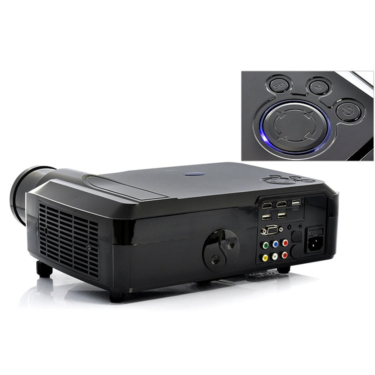 Wejoy L3 300ANSI Lumens 5.8 inch LCD Technology HD 1280*768 pixel Projector with Remote Control,  VGA, HDMI(Black) - Mini Projector by WEJOY | Online Shopping South Africa | PMC TechLife | Buy Now Pay Later Mobicred