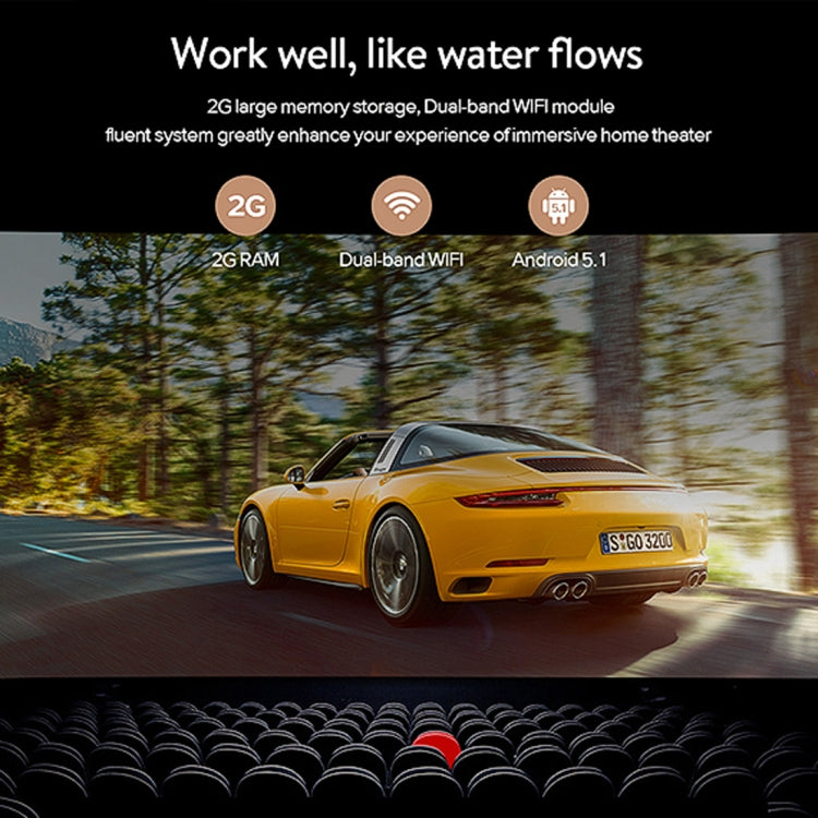 P07-D Mini 50 Lumens Android Home Theater Bluetooth LED Projector with Remote Control, Support Micro SD & Micro USB & WiFi & Audio Out - Mini Projector by PMc TechLife | Online Shopping South Africa | PMc TechLife | Buy Now Pay Later Mobicred