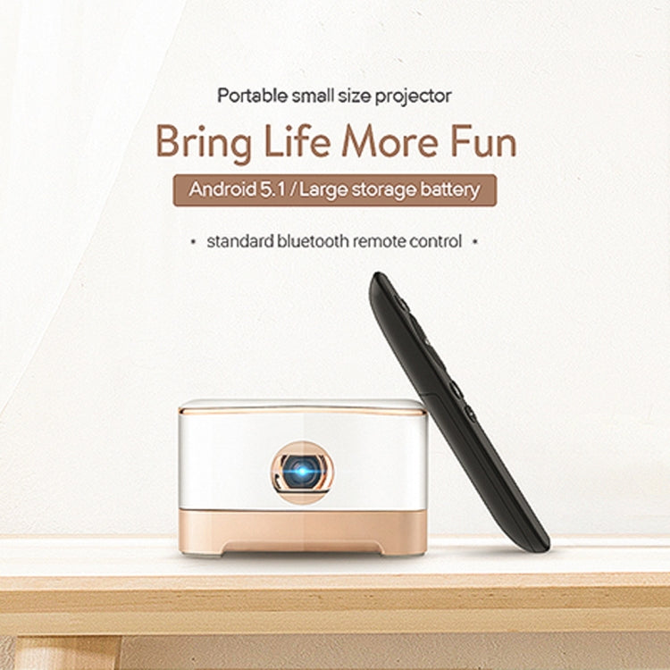 P07-D Mini 50 Lumens Android Home Theater Bluetooth LED Projector with Remote Control, Support Micro SD & Micro USB & WiFi & Audio Out - Mini Projector by PMc TechLife | Online Shopping South Africa | PMc TechLife | Buy Now Pay Later Mobicred
