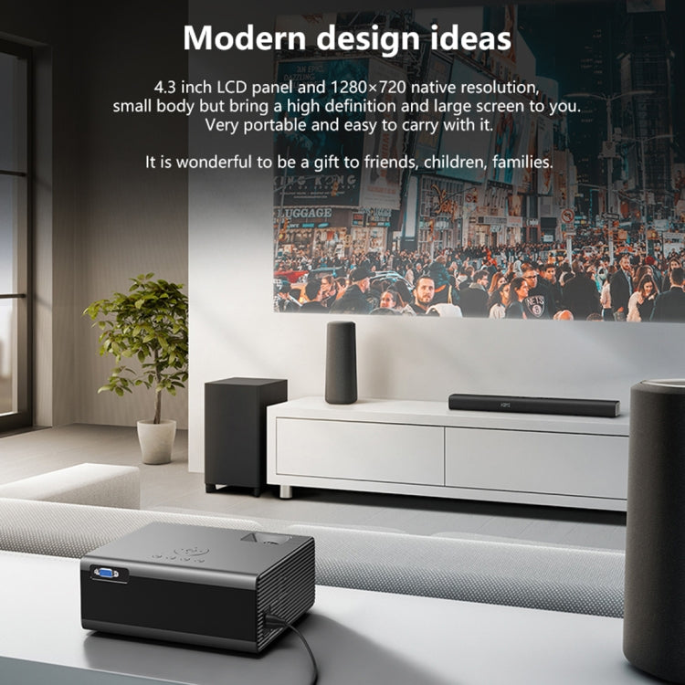 RD825 1280x720 2200LM Mini LED Projector Home Theater, Support HDMI & AV & VGA & USB, Smart Version (Silver) - LED Projector by PMC TechLife | Online Shopping South Africa | PMC TechLife | Buy Now Pay Later Mobicred