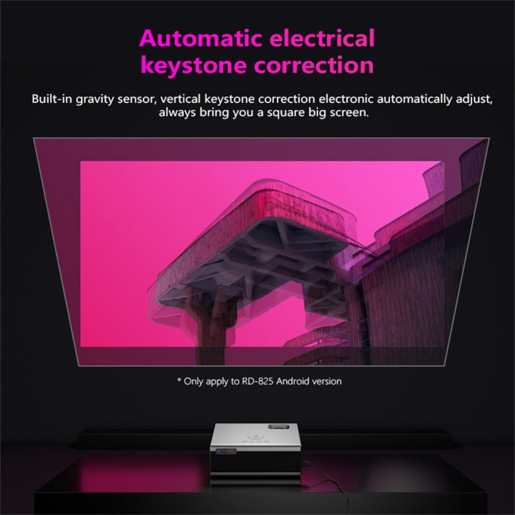 RD825 1280x720 2200LM Mini LED Projector Home Theater, Support HDMI & AV & VGA & USB, Smart Version (Silver) - LED Projector by PMC TechLife | Online Shopping South Africa | PMC TechLife | Buy Now Pay Later Mobicred