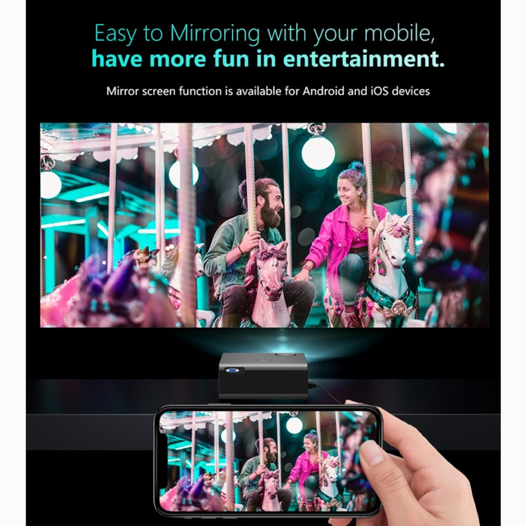 RD825 1280x720 2200LM Mini LED Projector Home Theater, Support HDMI & AV & VGA & USB, Smart Version (Silver) - LED Projector by PMC TechLife | Online Shopping South Africa | PMC TechLife | Buy Now Pay Later Mobicred