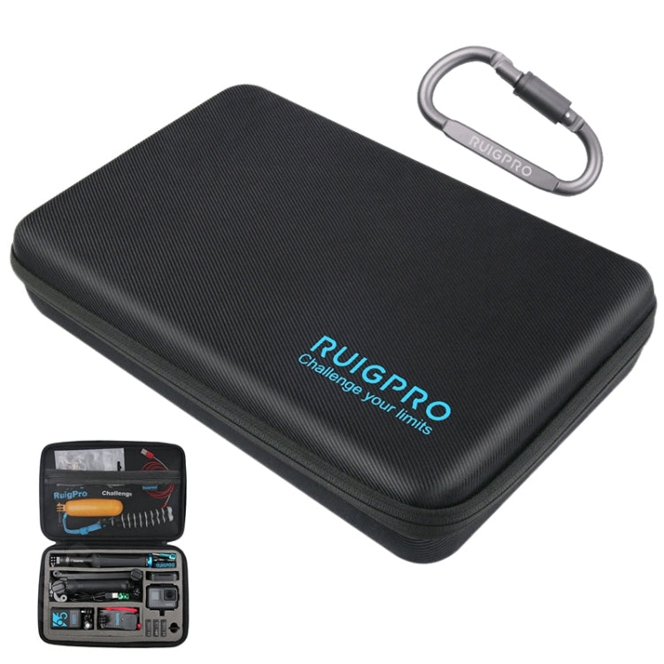 RUIGPRO Shockproof Waterproof Portable Case Box for DJI Osmo Action, Size: 33.5cm x 22.7cm x 6.3cm(Black) - Case & Bags by RUIGPRO | Online Shopping South Africa | PMC TechLife | Buy Now Pay Later Mobicred