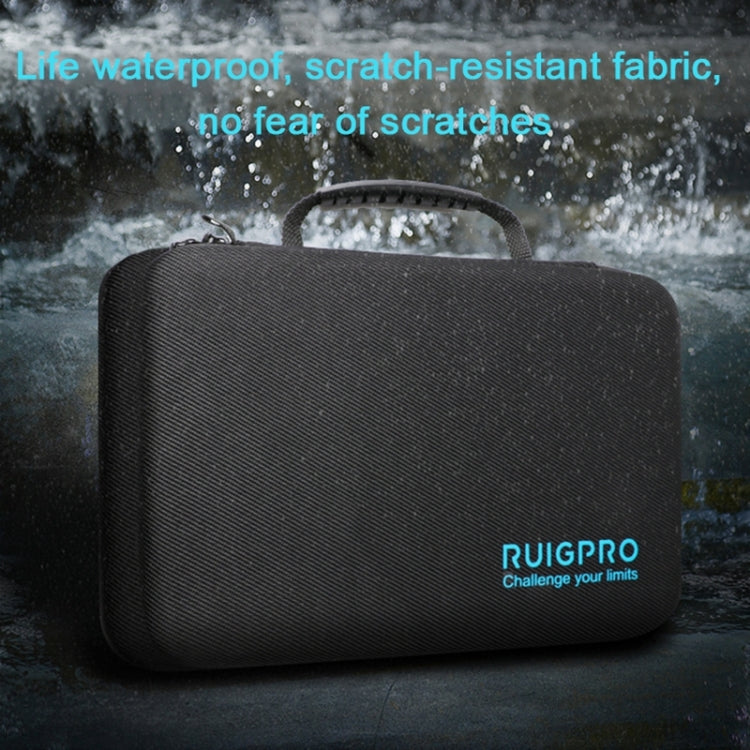 RUIGPRO Shockproof Waterproof Portable Case Box for DJI Osmo Action, Size: 33.5cm x 22.7cm x 6.3cm(Black) - Case & Bags by RUIGPRO | Online Shopping South Africa | PMC TechLife | Buy Now Pay Later Mobicred