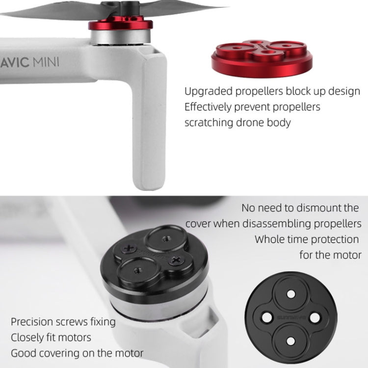 4 PCS Sunnylife Motor Metal Protection Cover for DJI Mavic Mini 1 / Mini 4K / DJI Mini 2 SE(Red) - Other by Sunnylife | Online Shopping South Africa | PMC TechLife | Buy Now Pay Later Mobicred