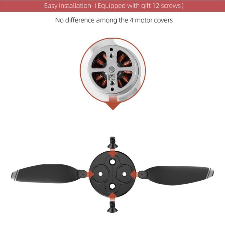4 PCS Sunnylife Motor Metal Protection Cover for DJI Mavic Mini 1 / Mini 4K / DJI Mini 2 SE(Red) - Other by Sunnylife | Online Shopping South Africa | PMC TechLife | Buy Now Pay Later Mobicred