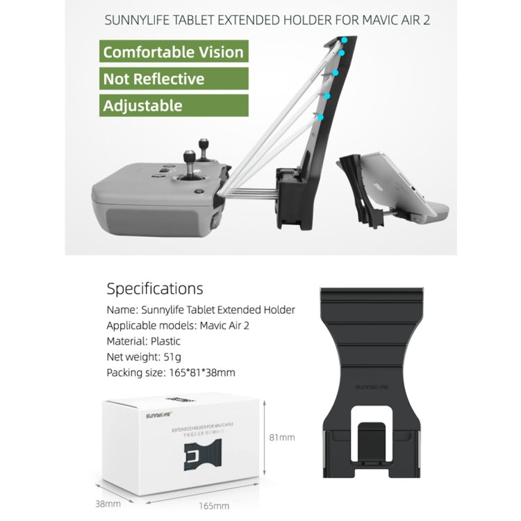 Sunnylife AIR2-Q9293 Remote Control Plate Extension Bracket for DJI Mavic Air 2 - Other by Sunnylife | Online Shopping South Africa | PMC TechLife | Buy Now Pay Later Mobicred