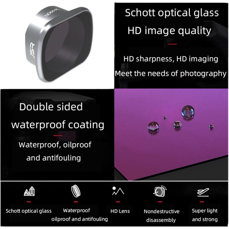 JSR KS ND64PL Lens Filter for DJI FPV, Aluminum Alloy Frame - free shipping - PMC TechLife - Order now!