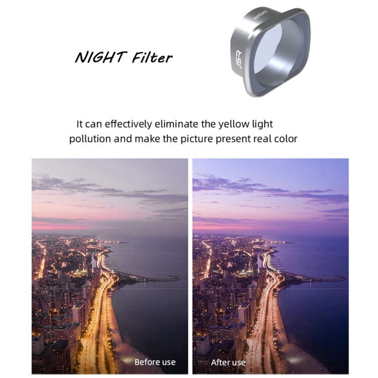 JSR NIGHT Light Pollution Reduction Lens Filter for DJI FPV, Aluminum Alloy Frame - Lens Accessories by JSR | Online Shopping South Africa | PMC TechLife | Buy Now Pay Later Mobicred