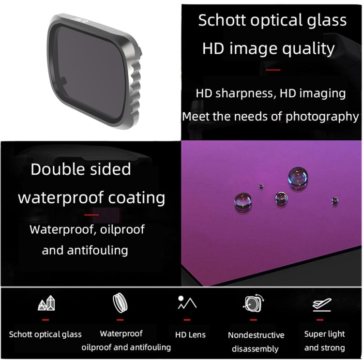 JSR KS 6 in 1 UV + CPL + ND4 + ND8 + ND16 + ND32 Lens Filter for DJI Air 2S, Aluminum Frame - free shipping - PMC TechLife - Order now!