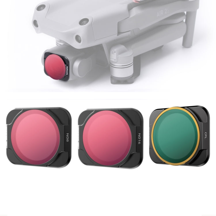 Sunnylife A2S-FI9345 3 in 1 CPL+ND8+ND16 Lens Filter for DJI Air 2S - free shipping - PMC TechLife - Order now!