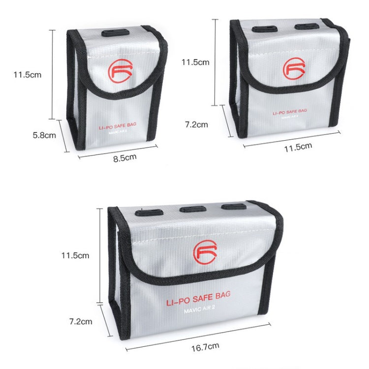 RCSTQ for DJI FPV Combo 2 x Batteries Li-Po Safe Explosion-proof Storage Bag(Silver) - Case & Bags by RCSTQ | Online Shopping South Africa | PMC TechLife | Buy Now Pay Later Mobicred