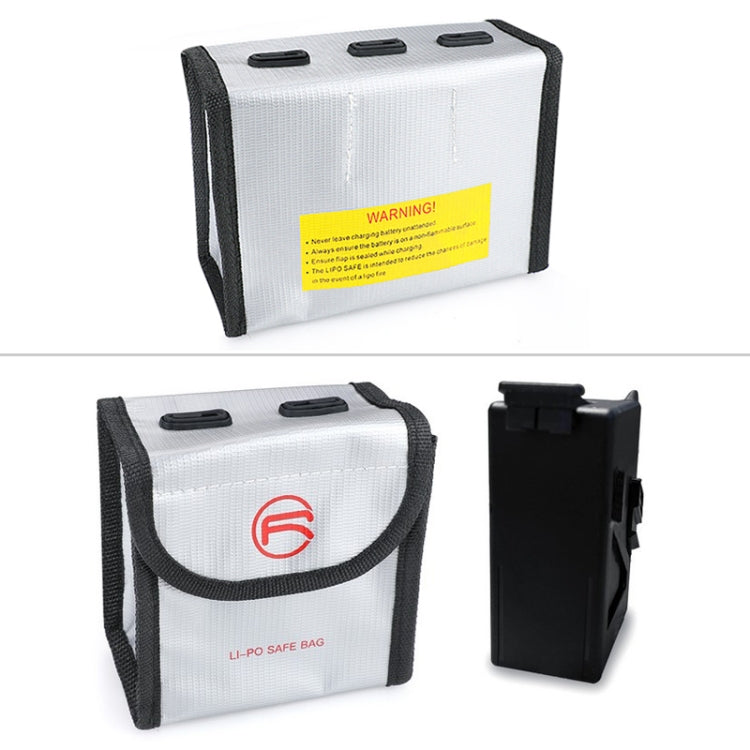 RCSTQ for DJI FPV Combo 2 x Batteries Li-Po Safe Explosion-proof Storage Bag(Silver) - Case & Bags by RCSTQ | Online Shopping South Africa | PMC TechLife | Buy Now Pay Later Mobicred