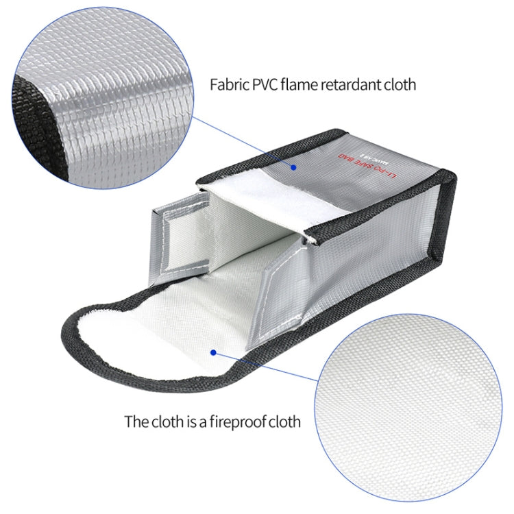 RCSTQ for DJI FPV Combo 2 x Batteries Li-Po Safe Explosion-proof Storage Bag(Silver) - Case & Bags by RCSTQ | Online Shopping South Africa | PMC TechLife | Buy Now Pay Later Mobicred