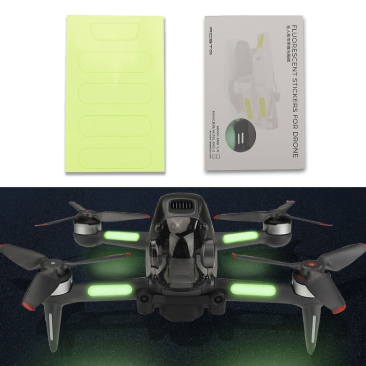 RCSTQ 2 PCS Luminous Sticker Night Flight Sticker for DJI FPV Drone - Protective Film & Stickers by RCSTQ | Online Shopping South Africa | PMC TechLife | Buy Now Pay Later Mobicred