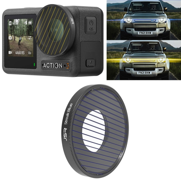 JSR Streak Drawing Lens Filter For DJI Osmo Action 3(Blue) - Lens Filter by JSR | Online Shopping South Africa | PMC TechLife | Buy Now Pay Later Mobicred