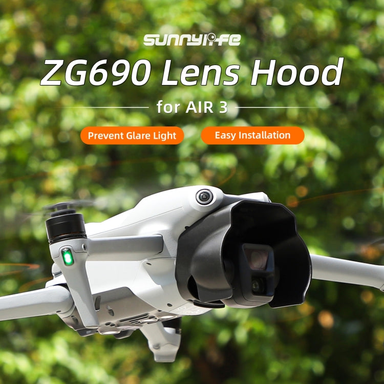 For DJI Air 3 Sunnylife ZG690 Camera Lens Sunshade Anti-glare Hood (Black) - free shipping - PMC TechLife - Order now!