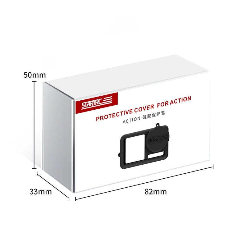 For DJI OSMO Action 4 / 3 STARTRC Silicone Shockproof Case with Lens Cap & Strap (Black) - Case & Bags by STARTRC | Online Shopping South Africa | PMC TechLife | Buy Now Pay Later Mobicred