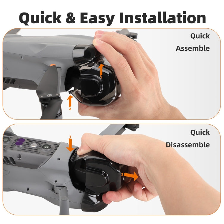 For DJI Air 3S Sunnylife Integrated Gimbal Cover Transparent Lens Cap Vision System Protector (Grey) - free shipping - PMC TechLife - Order now!