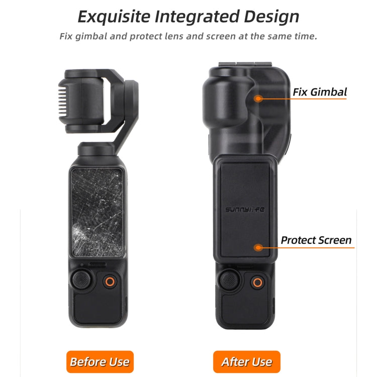 For DJI OSMO Pocket 3 Sunnylife Integrated Gimbal Cover Camera Protector (Black) - Mount & Holder by Sunnylife | Online Shopping South Africa | PMC TechLife | Buy Now Pay Later Mobicred