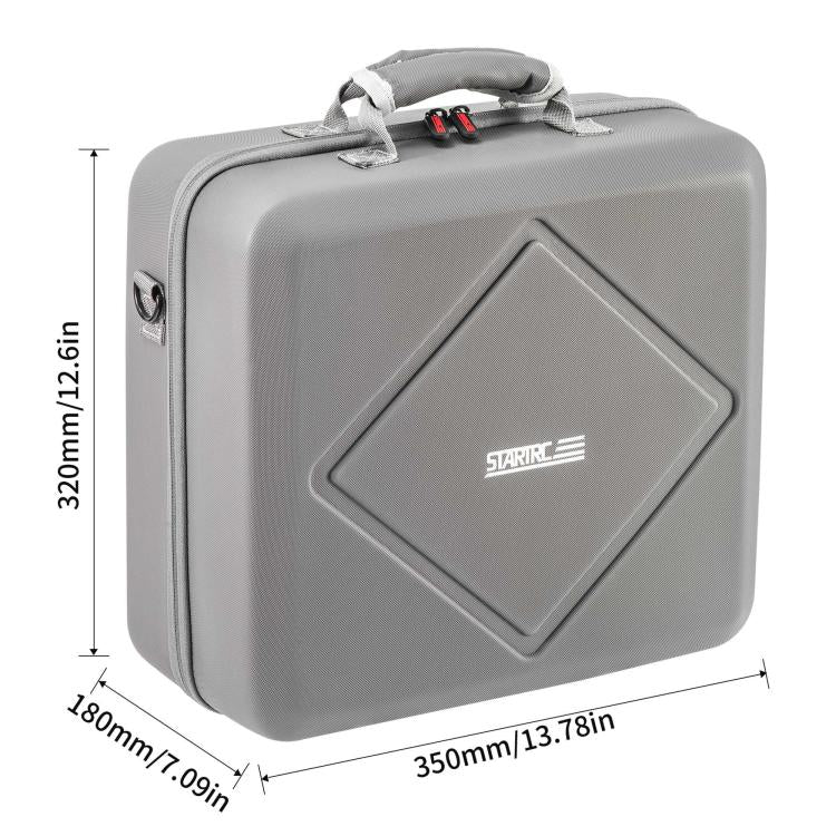 For DJI Air 3 / Air 3S / Avata 2 STARTRC Dual-Drone Shoulder Storage Bag PU Handbag (Grey) - free shipping - PMc TechLife - Order now!