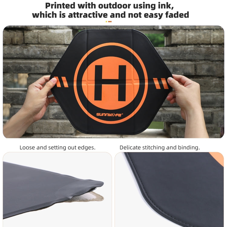 Sunnylife Drone Landing Pad 35cm Fast-Fold Double-Sided Leather Waterproof Helipad for DJI Neo / Avata 1 / 2 / Mini Series (Yellow+Orange) - free shipping - PMC TechLife - Order now!