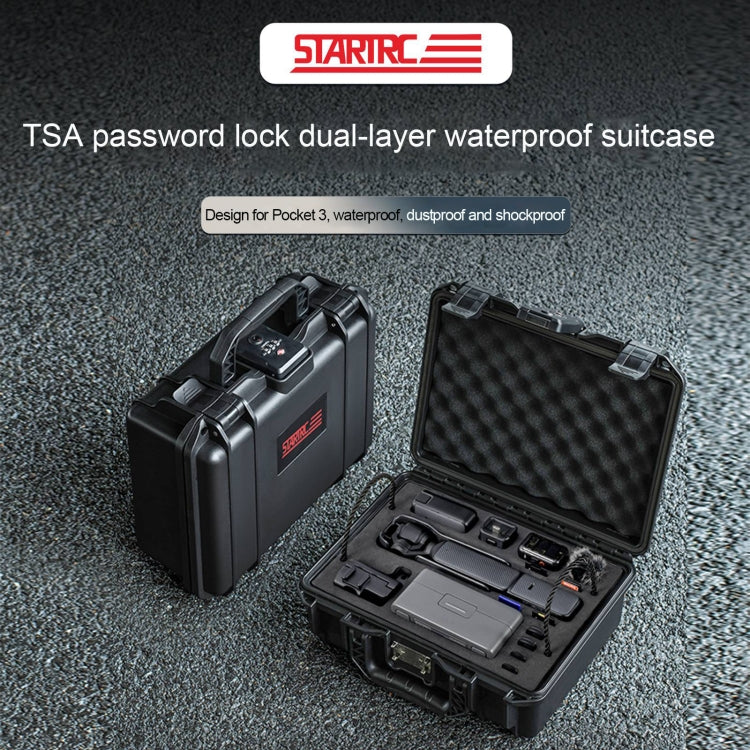For DJI Osmo Pocket 3 STARTRC TSA Combination Lock Waterproof EVA ABS Dual-layer Suitcase Storage Box (Black) - free shipping - PMC TechLife - Order now!