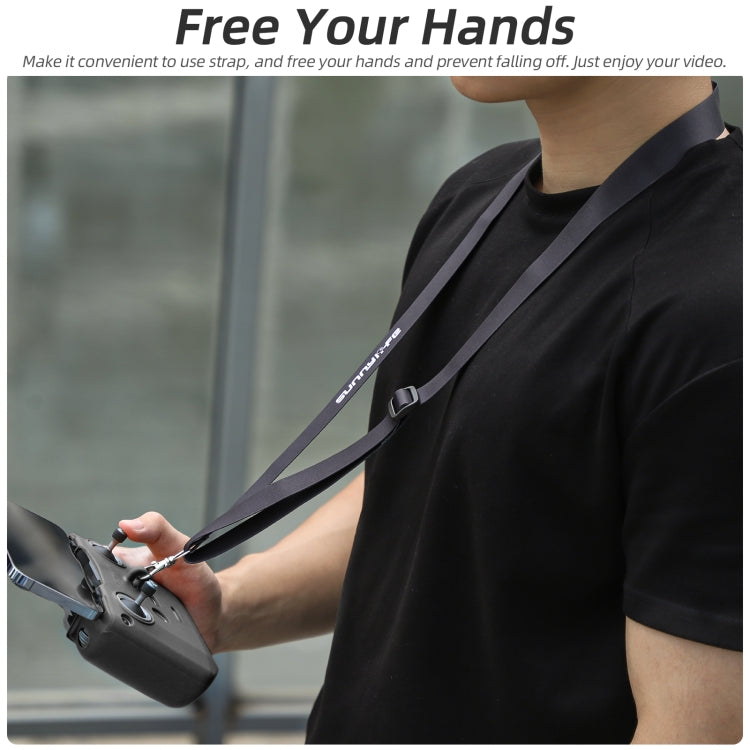 For DJI Neo / Mini 4 Pro / RC-N3 / RC-N2 / RC-N1 Sunnylife Controller Protective Cover Silicone Case with Neck Strap (Black) - free shipping - PMC TechLife - Order now!