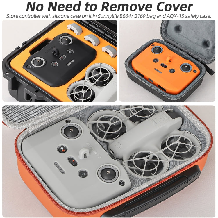 For DJI Neo / Mini 4 Pro / RC-N3 / RC-N2 / RC-N1 Sunnylife Controller Protective Cover Silicone Case with Neck Strap (Grey) - free shipping - PMC TechLife - Order now!