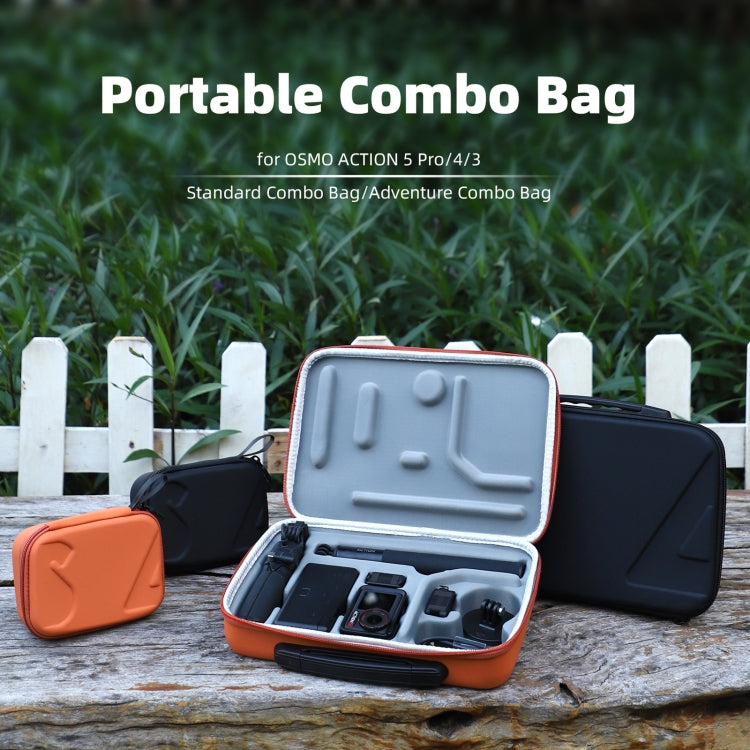 For DJI Osmo Action 5 Pro / 4 / 3 Sunnylife Portable Carrying Case Adventure Combo Bag (Orange) - free shipping - PMC TechLife - Order now!
