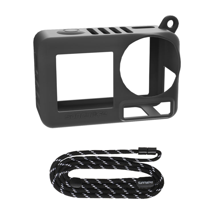 For DJI Osmo Action 5 Pro Sunnylife Silicone Protective Case Scratch-proof Camera Cover with Lanyard (Black) - free shipping - PMC TechLife - Order now!
