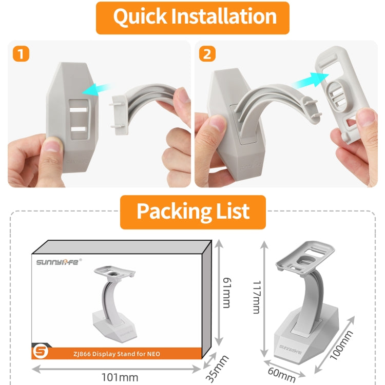 For DJI Neo Sunnylife Desktop Display Stand Drone Mount Exhibition Base Bracket (Grey) - free shipping - PMC TechLife - Order now!