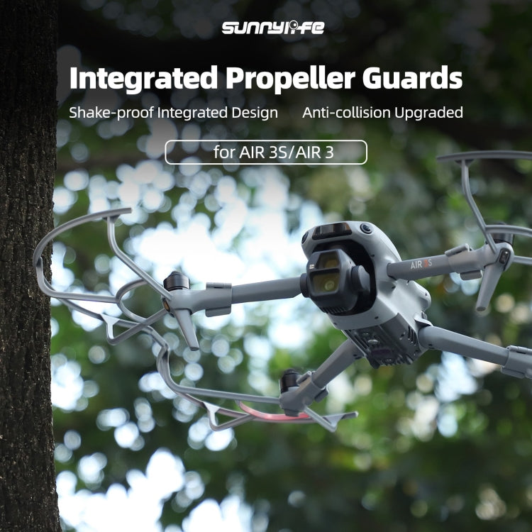 For DJI Air 3S / 3 Sunnylife Propellers Guard Protector Integrated Shielding Rings Quick Release Anti-Collision Props Safe Ring (Grey) - free shipping - PMC TechLife - Order now!