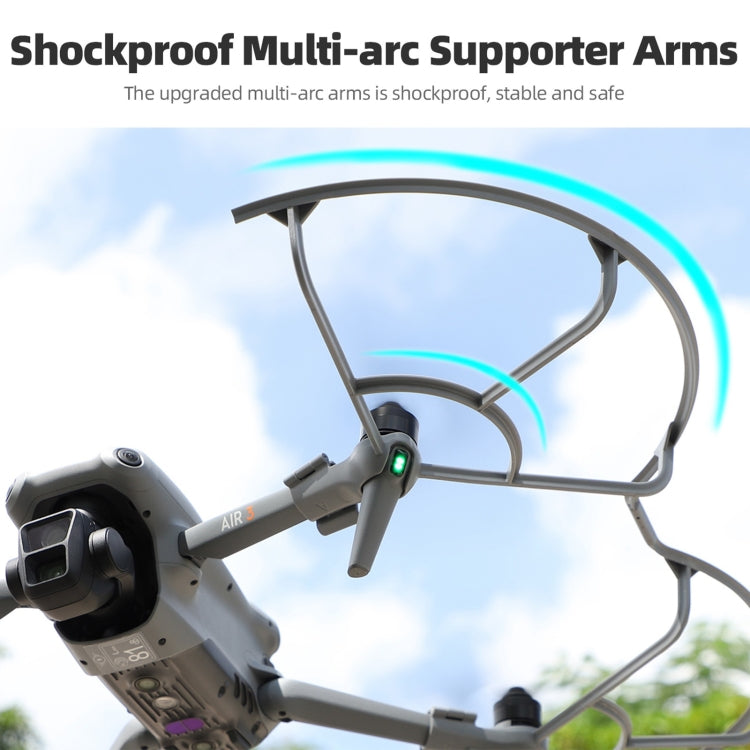 For DJI Air 3S / 3 Sunnylife Propellers Guard Protector Integrated Shielding Rings Quick Release Anti-Collision Props Safe Ring (Grey) - free shipping - PMC TechLife - Order now!