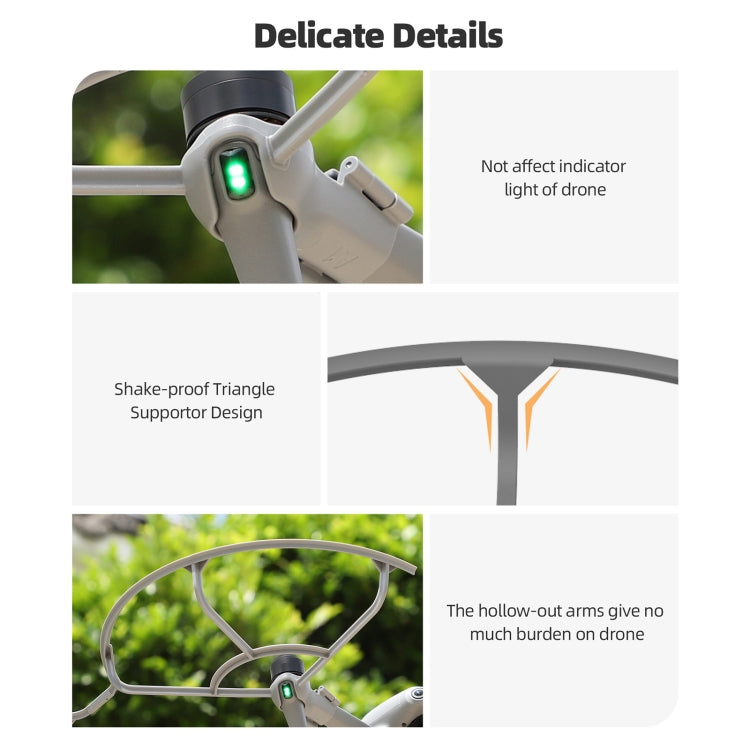 For DJI Air 3S / 3 Sunnylife Propellers Guard Protector Integrated Shielding Rings Quick Release Anti-Collision Props Safe Ring (Grey) - free shipping - PMC TechLife - Order now!