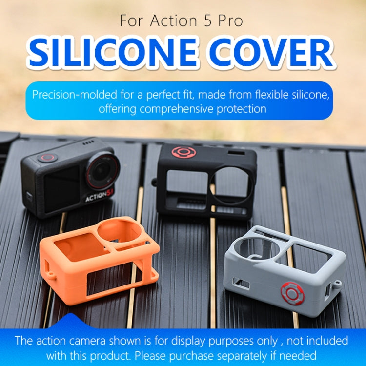 For DJI Osmo Action 5 Pro STARTRC Silicone Protective Case with Lens Cover (Grey) - free shipping - PMC TechLife - Order now!