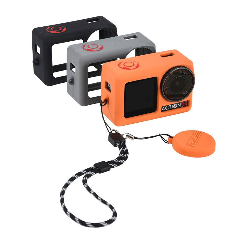 For DJI Osmo Action 5 Pro STARTRC Silicone Protective Case with Lens Cover (Orange) - free shipping - PMC TechLife - Order now!