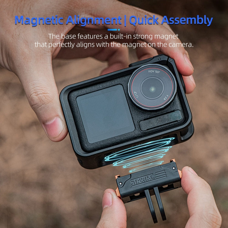 For DJI Osmo Action 5 Pro / 4 / 3 STARTRC Plastic Quick Adapter Magnetic Extension Bracket (Black) - free shipping - PMC TechLife - Order now!
