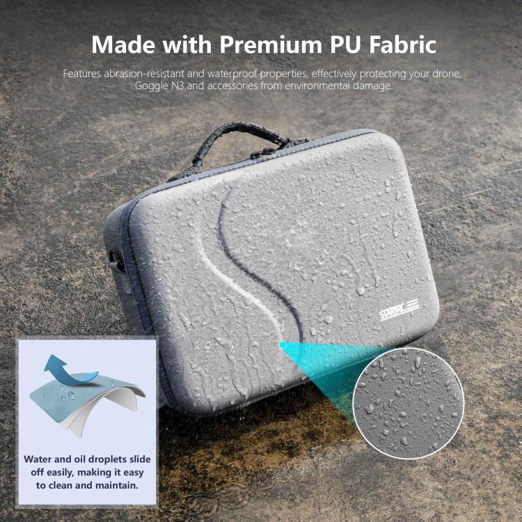 For DJI Neo STARTRC Upgraded Shoulder PU Storage Bag Handbag (Grey) - free shipping - PMC TechLife - Order now!