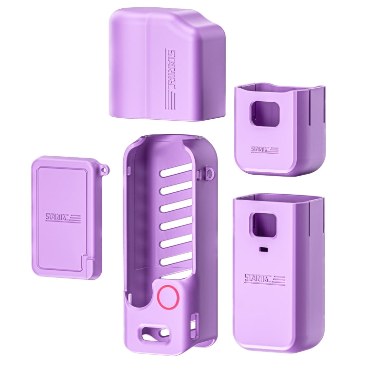 For DJI OSMO Pocket 3 STARTRC 5 in 1 Body Lens Handle Screen Silicone TPU Case (Purple) - free shipping - PMC TechLife - Order now!