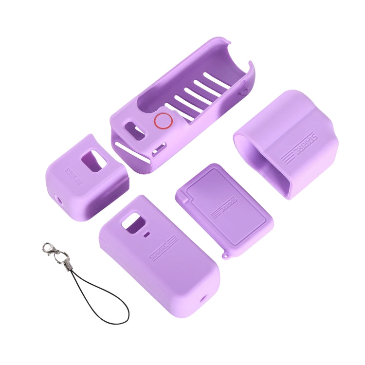 For DJI OSMO Pocket 3 STARTRC 5 in 1 Body Lens Handle Screen Silicone TPU Case (Purple) - free shipping - PMC TechLife - Order now!